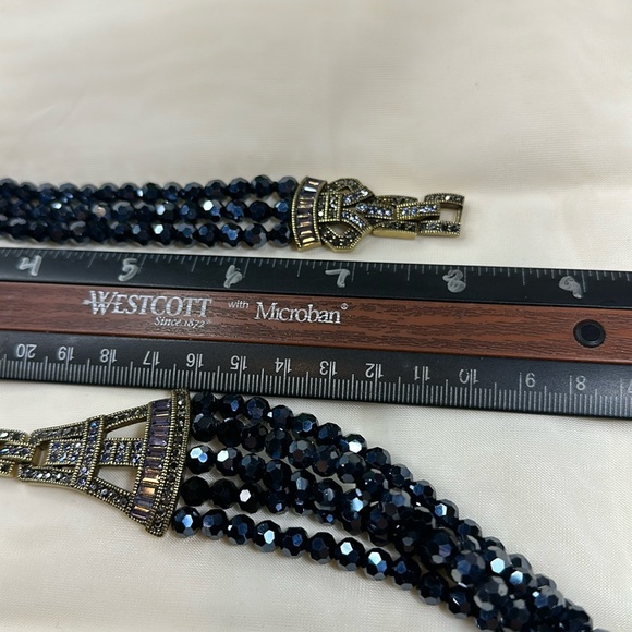 Heidi Daus beaded faceted necklace & bracelet set 2pc - Picture 6 of 12